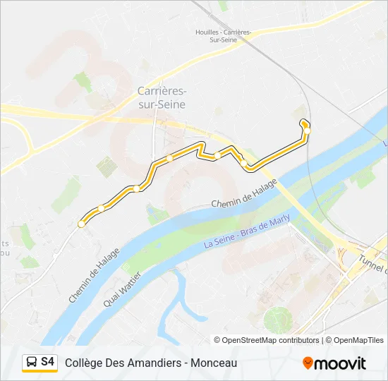 S4 Bus Line Map
