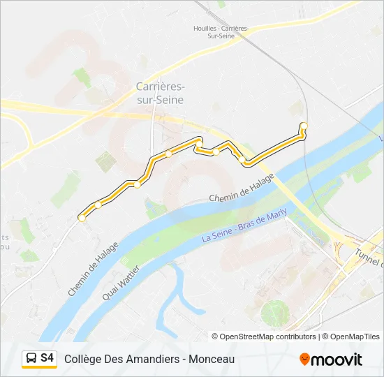 S4 Bus Line Map