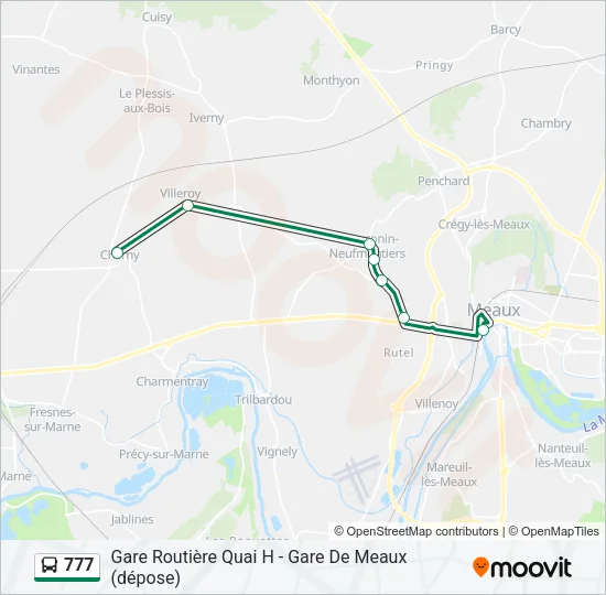 777 Bus Line Map