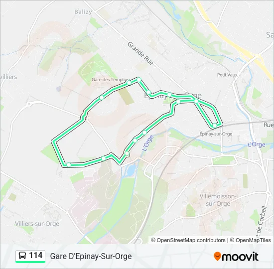 114 Bus Line Map