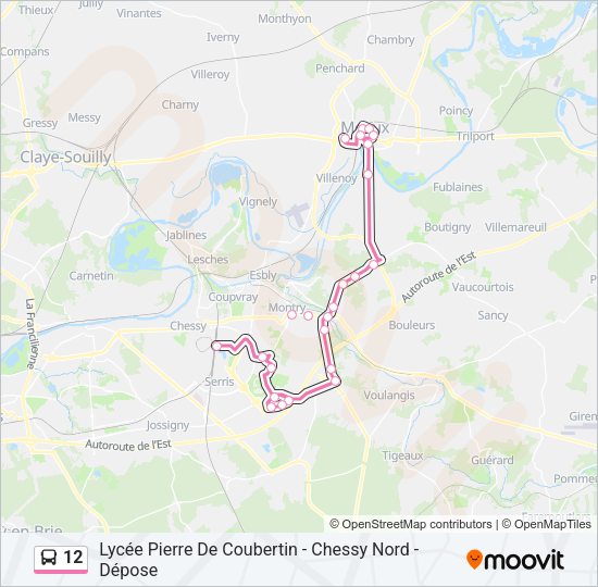 12 Bus Line Map