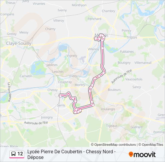 12 Bus Line Map