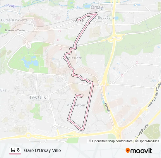 8 Bus Line Map