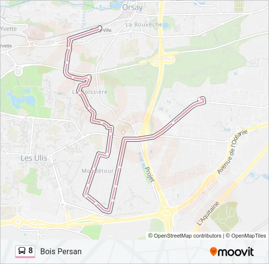 8 Bus Line Map