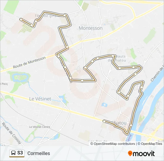 S3 Bus Line Map