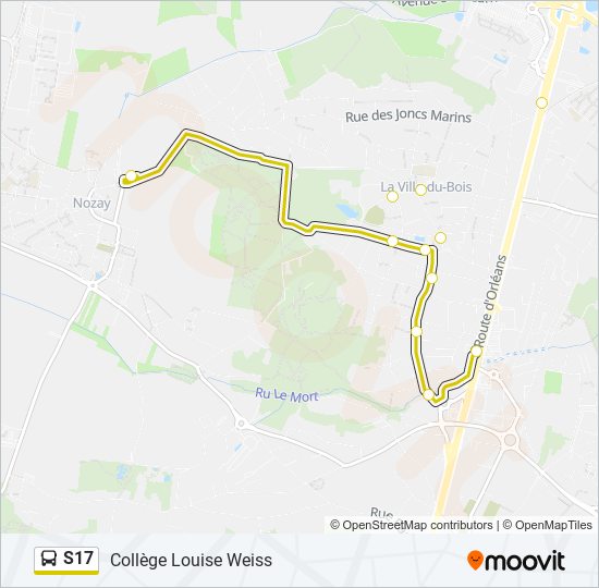 S17 bus Line Map