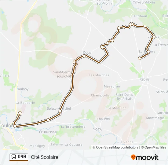09B Bus Line Map