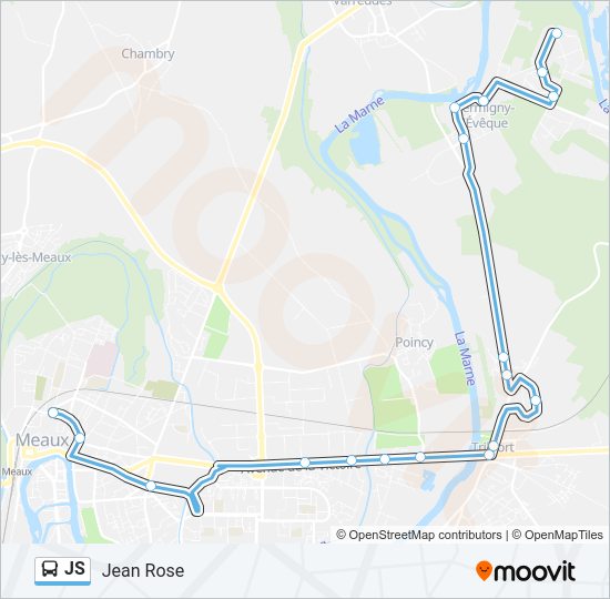 JS Bus Line Map