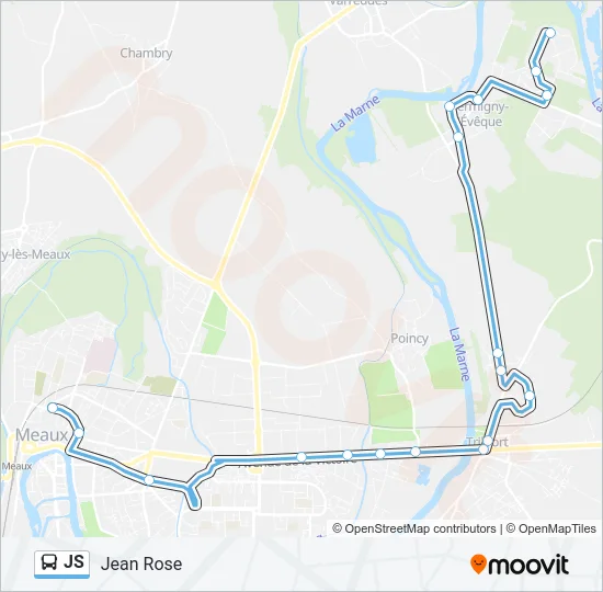 JS Bus Line Map