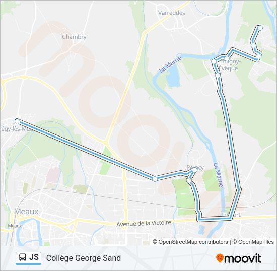 JS Bus Line Map