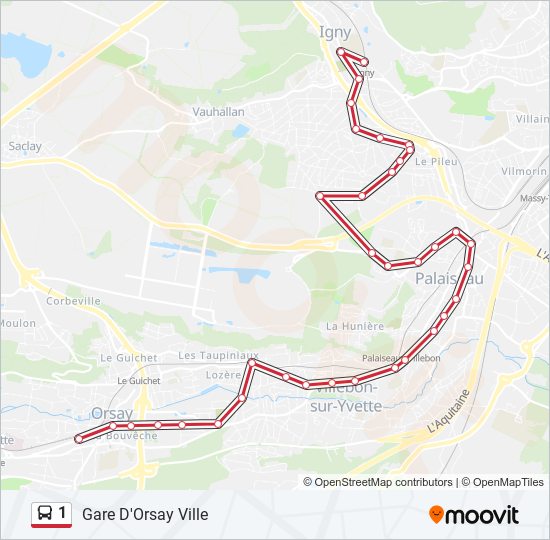 1 Route: Schedules, Stops & Maps - Gare D'Orsay Ville (Updated)