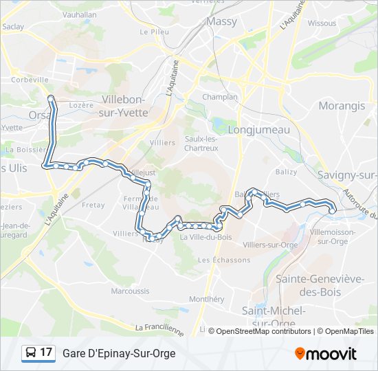 Mapa de 17 de autobús