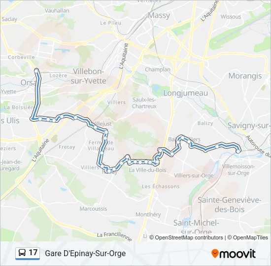 17 Bus Line Map