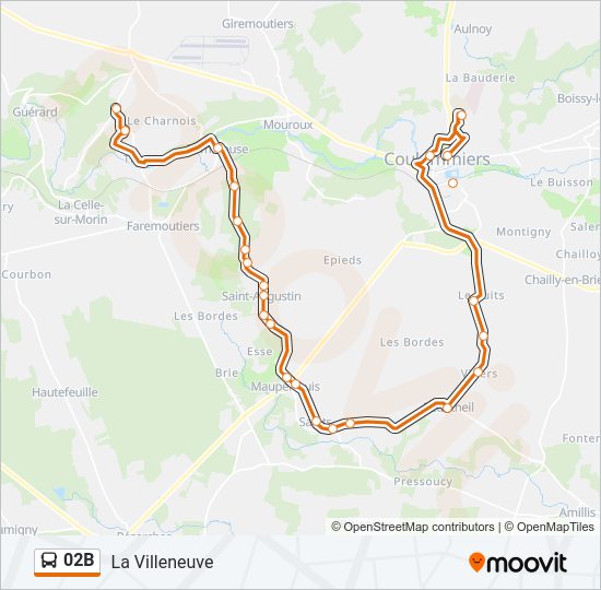 02B Bus Line Map