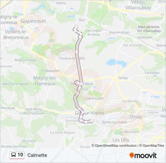 10 Bus Line Map