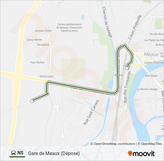 NS bus Line Map