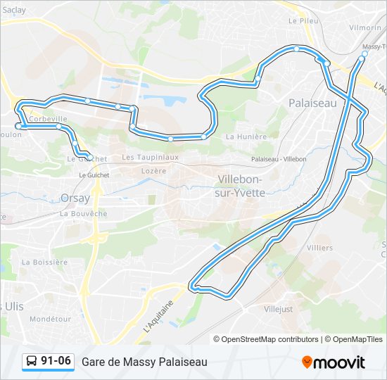 Mapa de 91-06 de autobús