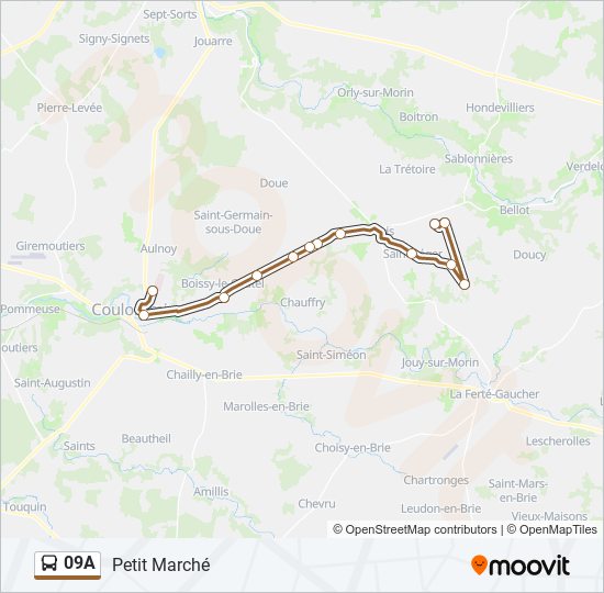 09A Bus Line Map