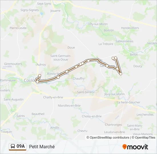 09A Bus Line Map