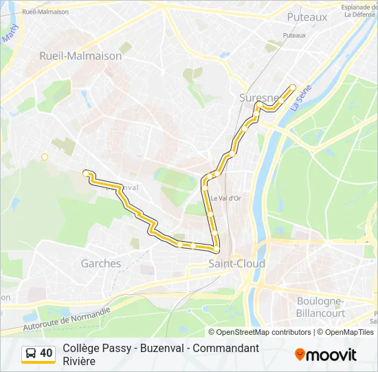 40 Bus Line Map