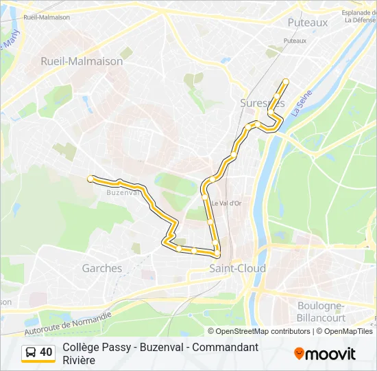 40 Bus Line Map