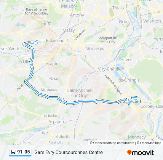 91-05 Bus Line Map