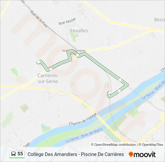 S5 Bus Line Map