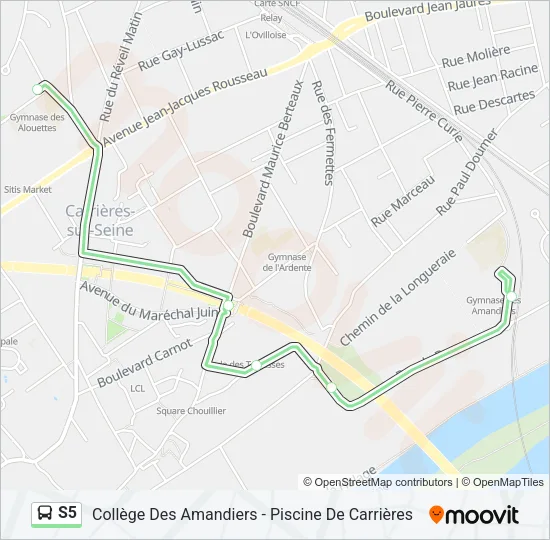 S5 Bus Line Map