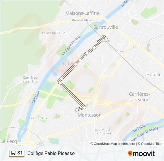 S1 Bus Line Map