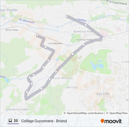 20 bus Line Map