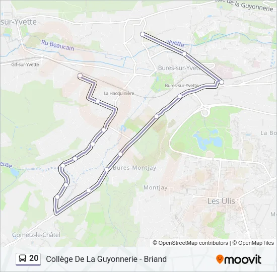 20 Bus Line Map