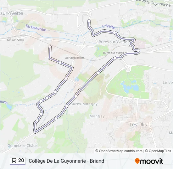 20 Bus Line Map