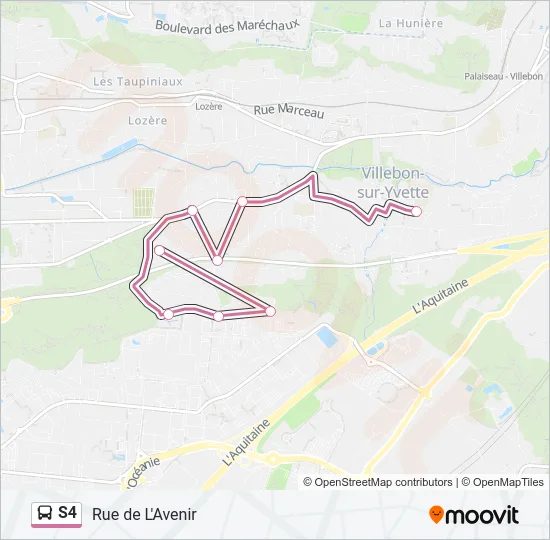 S4 Bus Line Map