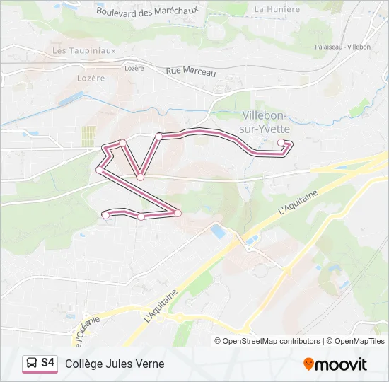 S4 Bus Line Map
