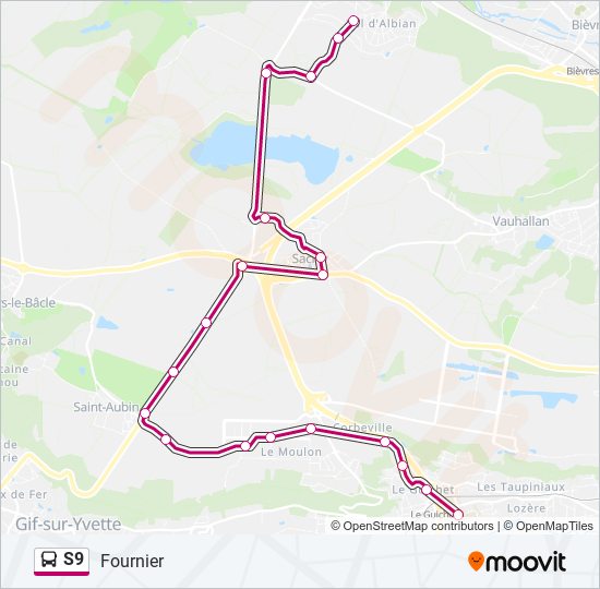 S9 bus Line Map