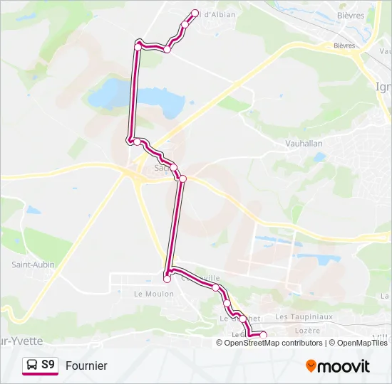 S9 Bus Line Map