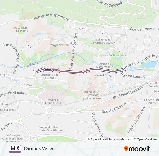6 Bus Line Map