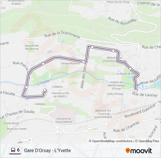 6 Bus Line Map