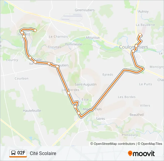 02F Bus Line Map