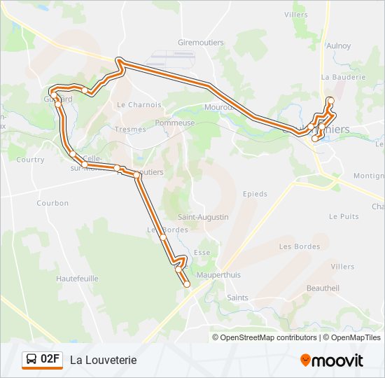 02F Bus Line Map