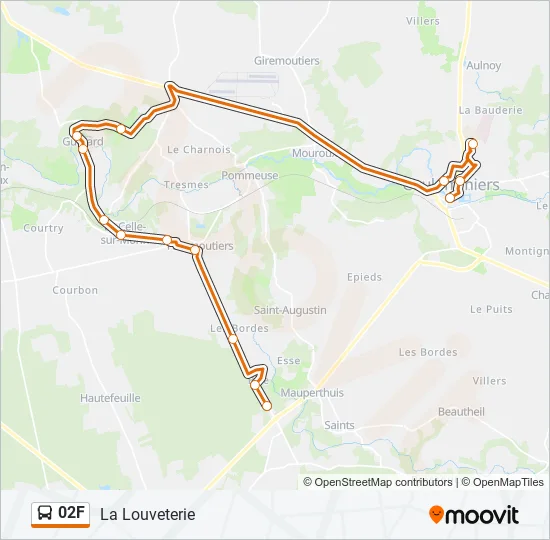02F Bus Line Map