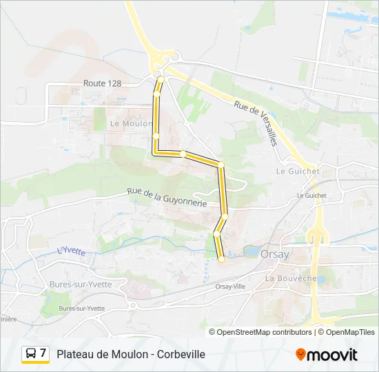 7 Bus Line Map