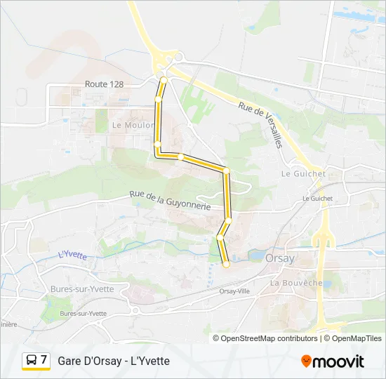 7 Bus Line Map