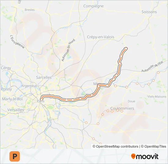 P Train Line Map