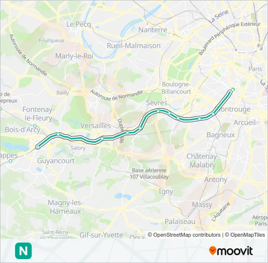 N Train Line Map