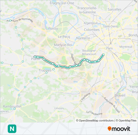 N Train Line Map