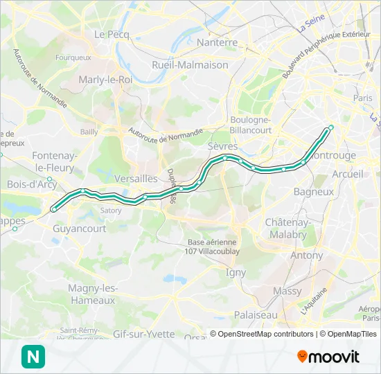 N Train Line Map