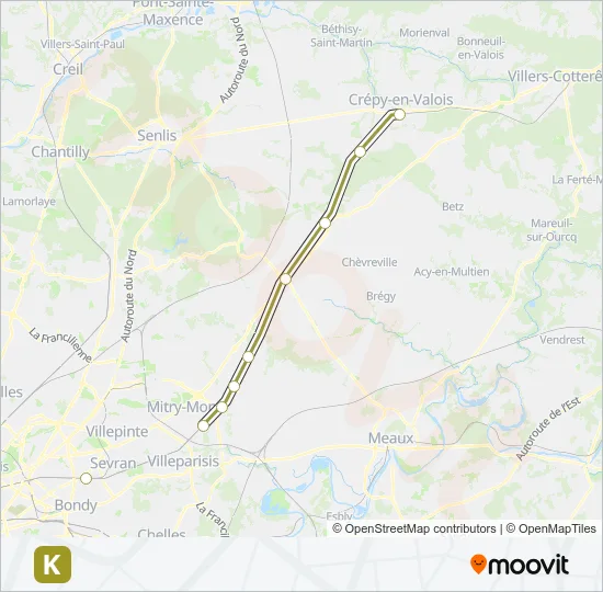 K Train Line Map