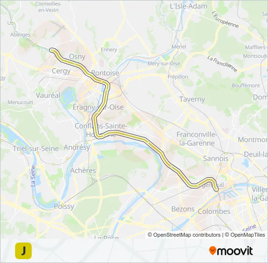 J Train Line Map
