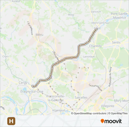 H Train Line Map